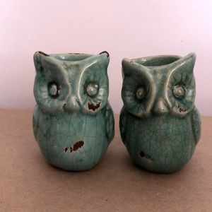 Small Tea-light Ceramic Owls